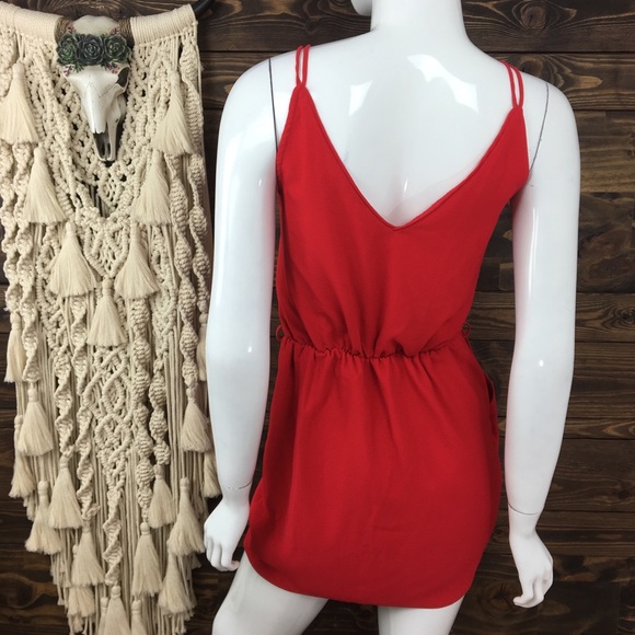 MNG | Faux Wrap Pleated Strappy Dress - Picture 4 of 5